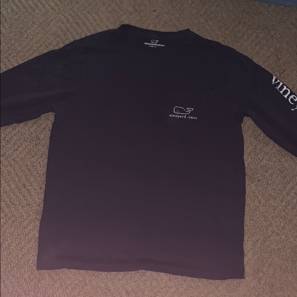 Navy vineyard vines long sleeve tee